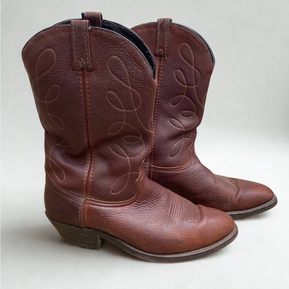 Dan Post Men’s Light Brown Retan Leather Cowboy Boots Size 13 EW